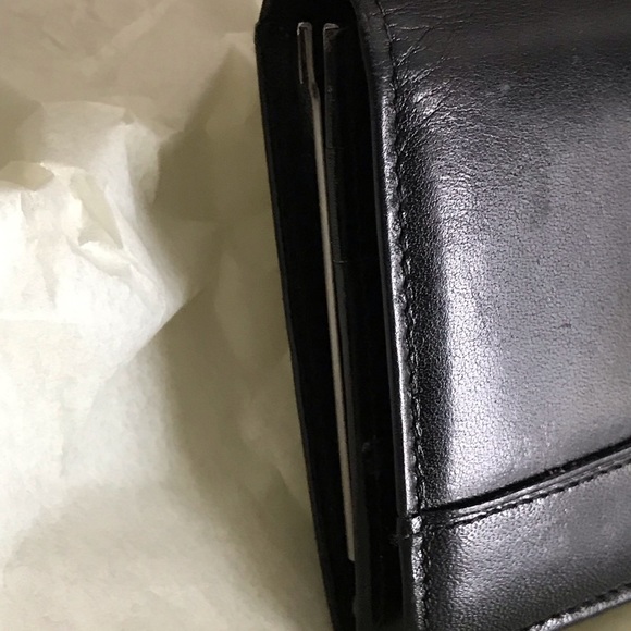 Grand Lion Leather Wallet Black 7 x 3 1/2” vintage - Picture 4 of 16